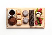 A dessert tray chocolate plate food. AI generated Image by rawpixel.