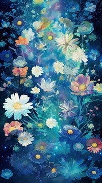 Outdoors painting pattern flower. AI generated Image by rawpixel.