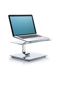 Laptop stand furniture computer table. AI generated Image by rawpixel.