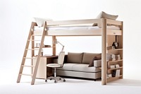 Modern loft bed furniture architecture chair. AI generated Image by rawpixel.
