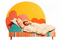 PNG Kid sleeping furniture blanket baby. AI generated Image by rawpixel.