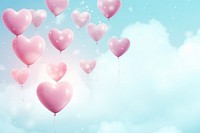 Minimal Pastel dreamy background balloon backgrounds heart. AI generated Image by rawpixel.