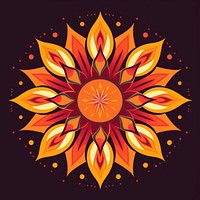Mandala sun pattern flower art. AI generated Image by rawpixel.