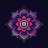 Diwali pattern purple flower. AI generated Image by rawpixel.