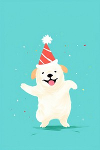 Happy dog dancing christmas mammal animal. AI generated Image by rawpixel.