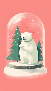 Snow bear christmas nature. AI generated Image by rawpixel.
