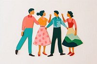 Community people, paper craft illustration