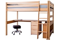 Loft bed furniture desk room. AI generated Image by rawpixel.