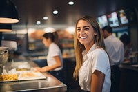 Restaurant customer adult smile. AI generated Image by rawpixel.