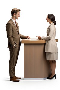 Furniture reception talking adult. AI generated Image by rawpixel.