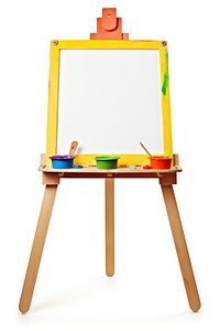 Easel white background paintbrush creativity. AI generated Image by rawpixel.
