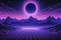 Purple astronomy mountain nature. AI generated Image by rawpixel.