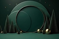 Christmas product backdrop sphere green illuminated. AI generated Image by rawpixel.