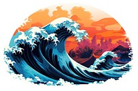 Wave png surfing nature ocean. AI generated Image by rawpixel.