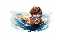 Swimmer swimming portrait sports. AI generated Image by rawpixel.