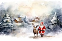 Christmas outdoors nature mammal. AI generated Image by rawpixel.
