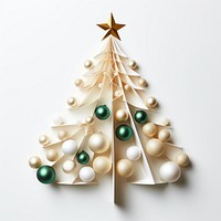 A christmas tree white white background celebration. AI generated Image by rawpixel.