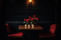Furniture lighting flower table. AI generated Image by rawpixel.