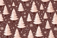Christmas tree pattern christmas wallpaper brown. AI generated Image by rawpixel.
