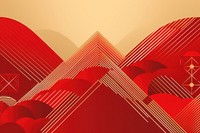 Chinese new year greeting card design pattern line red. AI generated Image by rawpixel.