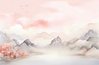 Chinese new year traditional painting landscape outdoors nature. AI generated Image by rawpixel.