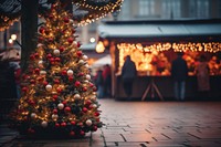 Christmas festival market tree. AI generated Image by rawpixel.