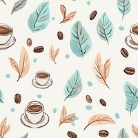 Coffee plant pattern backgrounds drawing. AI generated Image by rawpixel.
