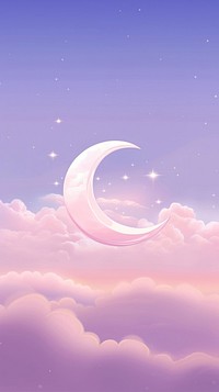 Crescent moon astronomy outdoors nature. AI generated Image by rawpixel.