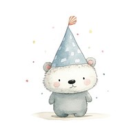 Bear wearing party hat cute representation celebration. AI generated Image by rawpixel.