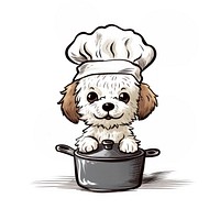 Dog cooking mammal animal cute. AI generated Image by rawpixel.