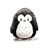 Cute penguin animal bird white background. AI generated Image by rawpixel.