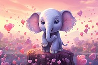 Cute wallpaper outdoors cartoon animal. AI generated Image by rawpixel.