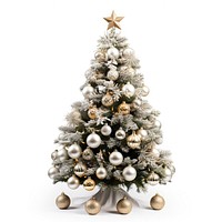 Decorated Christmas tree christmas plant white. AI generated Image by rawpixel.