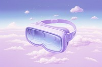 A pastel purple VR cloud sky accessories. AI generated Image by rawpixel.