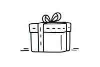 Minimal illustration of gift box drawing ribbon sketch. AI generated Image by rawpixel.