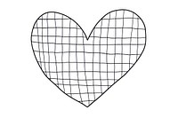 Minimal illustration of heart drawing sketch white. AI generated Image by rawpixel.