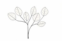 Minimal illustration of leaves branch drawing sketch plant. AI generated Image by rawpixel.