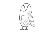 Minimal illustration of parrot drawing sketch bird. AI generated Image by rawpixel.