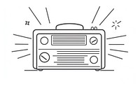 Minimal illustration of radio drawing sketch line. 