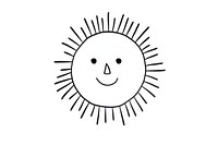 Minimal illustration of sun drawing sketch white. AI generated Image by rawpixel.