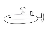 Minimal illustration of submarine vehicle drawing sketch. AI generated Image by rawpixel.