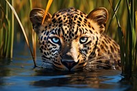 Leopard wildlife animal mammal. AI generated Image by rawpixel.