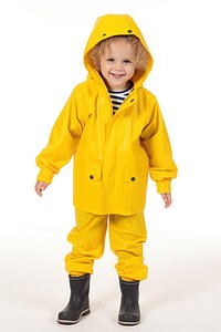 Kid wearing raining suit sweatshirt raincoat child. AI generated Image by rawpixel.