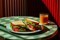 Sandwich food breakfast bread. AI generated Image by rawpixel.