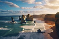 Nature ocean outdoors horizon. AI generated Image by rawpixel.