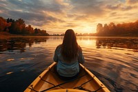 Nature kayak recreation landscape. AI generated Image by rawpixel.