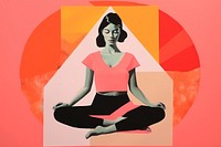 Yoga adult art representation. AI generated Image by rawpixel.