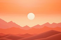 Desert sunset landscape sunlight outdoors. AI generated Image by rawpixel.