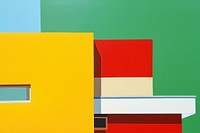 Building yellow red architecture. AI generated Image by rawpixel.
