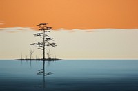 Lake landscape outdoors horizon. AI generated Image by rawpixel.